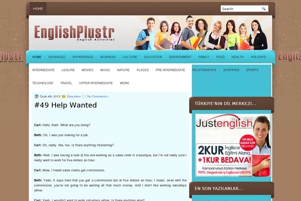 englishplustr.com site used Educationstyle