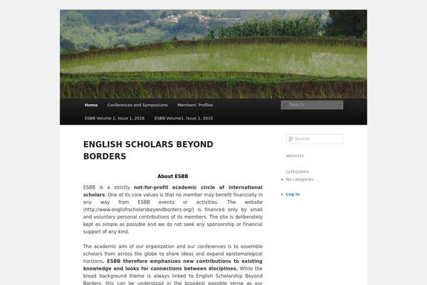 englishscholarsbeyondborders.org site used Twenty Eleven