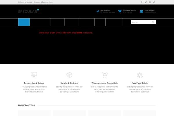 Specular theme site design template sample