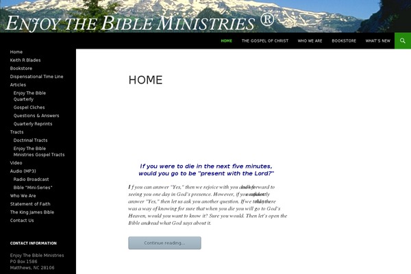 enjoythebible.com site used Twenty Fourteen