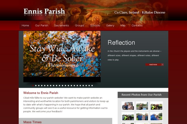 ennisparish.com site used Parish-website-new-framework