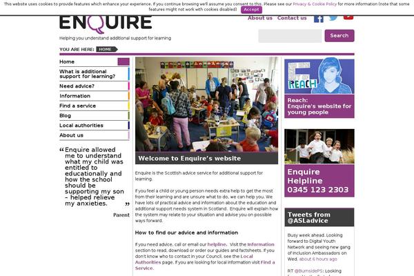 enquire.org.uk site used Enquire-child