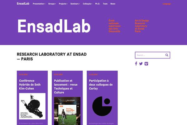 ensadlab.fr site used Ensadlab