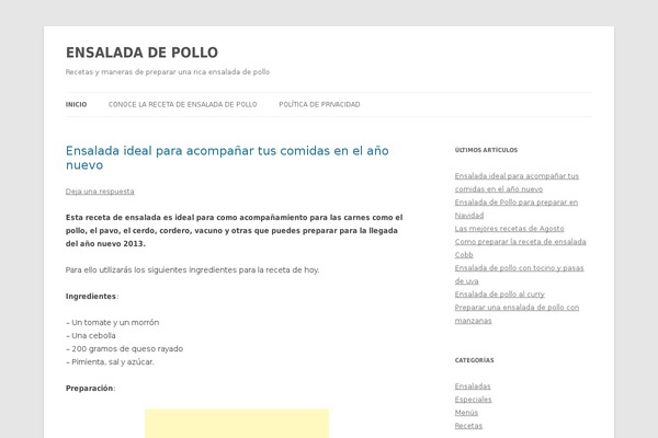 Twenty Twelve theme site design template sample