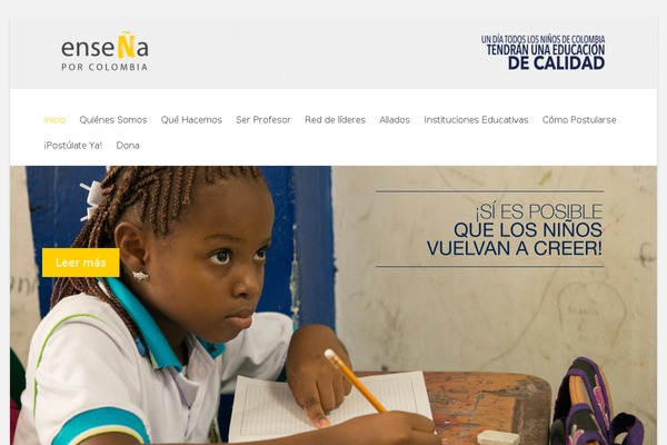 ensenaporcolombia.org site used Spacious