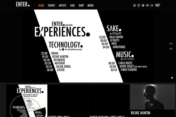 Enter theme site design template sample