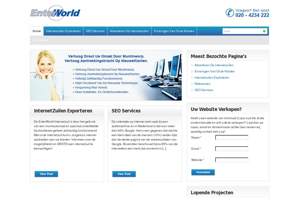 enterworld.nl site used Wp-glide