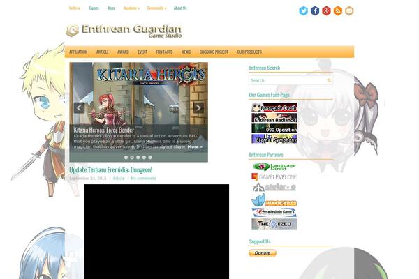 enthrean.com site used Funnygames