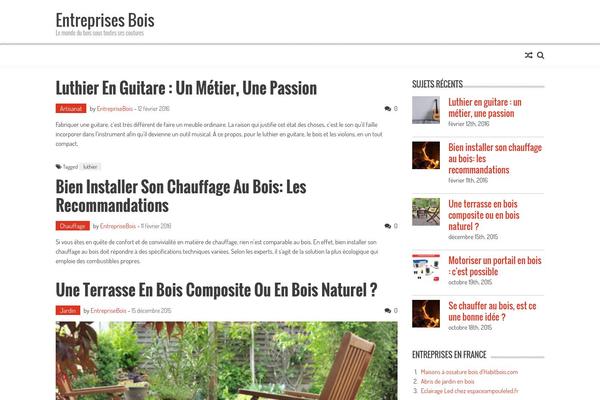 entreprises-bois.fr site used AccessPress Mag