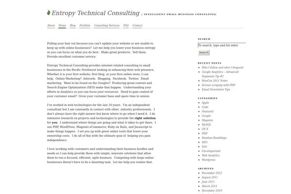 entropytc.com site used Acamas