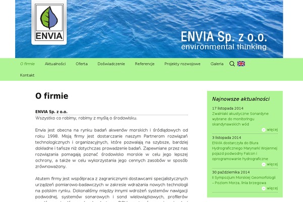 envia.com.pl site used Twenty Thirteen