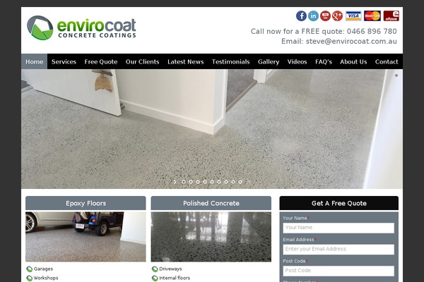 envirocoat.com.au site used Engager