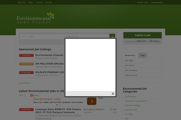 environmentaljobsfinder.com site used Jobroller