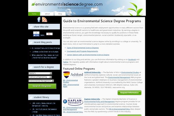 environmentalsciencedegree.com site used Esd