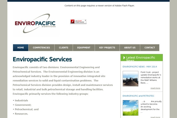 enviropacific.com.au site used Enviro