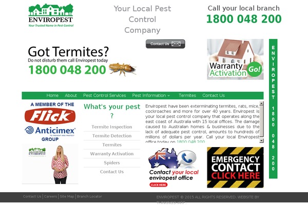 enviropest.com.au site used Enviropest