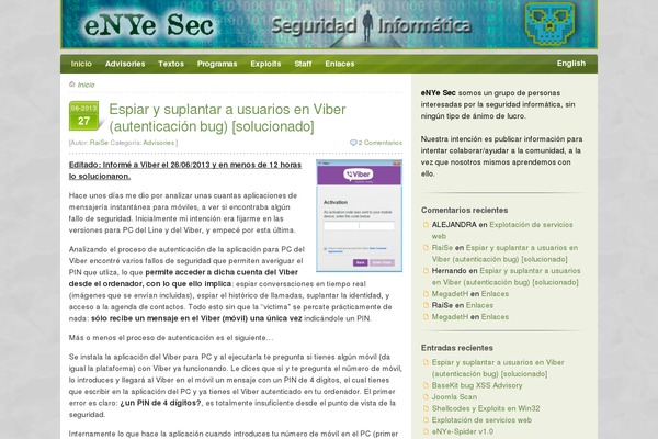 enye-sec.org site used Green Hope