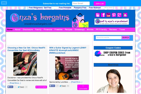 enzasbargains.com site used Sassy