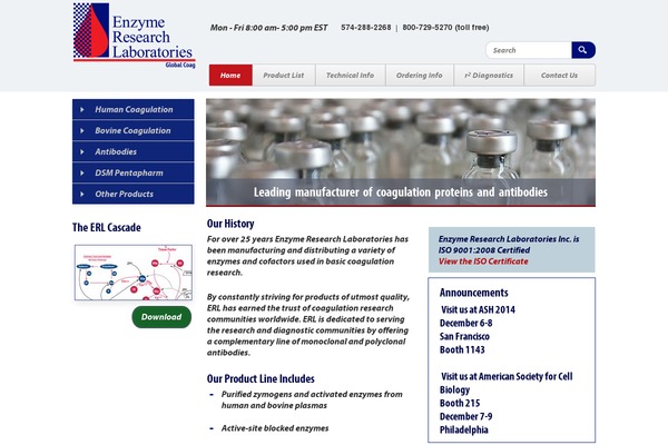 enzymeresearch.com site used Enzymeresearchlaboratories