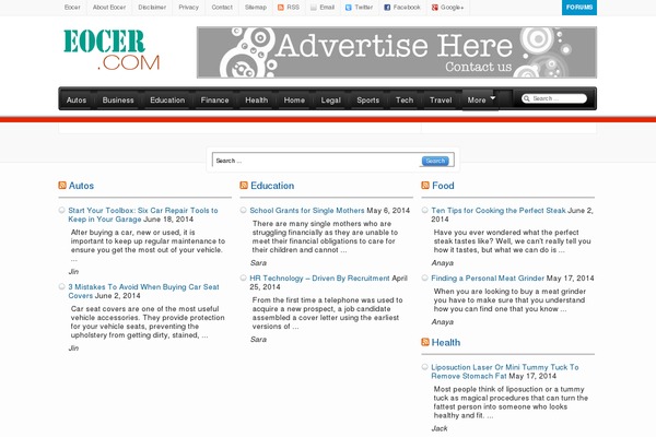 WordPress website example screenshot