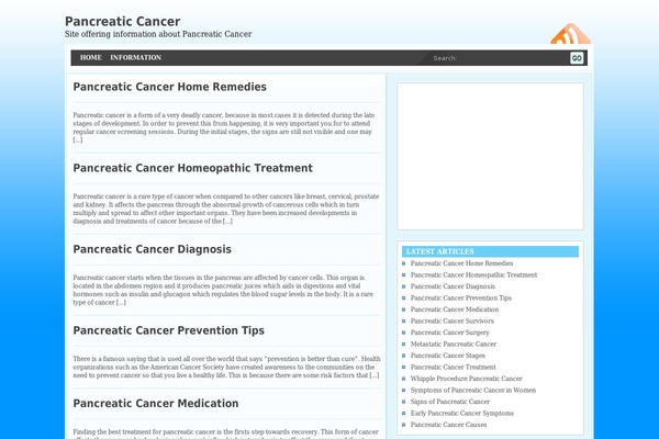 epancreaticcancer.com site used Blueiz