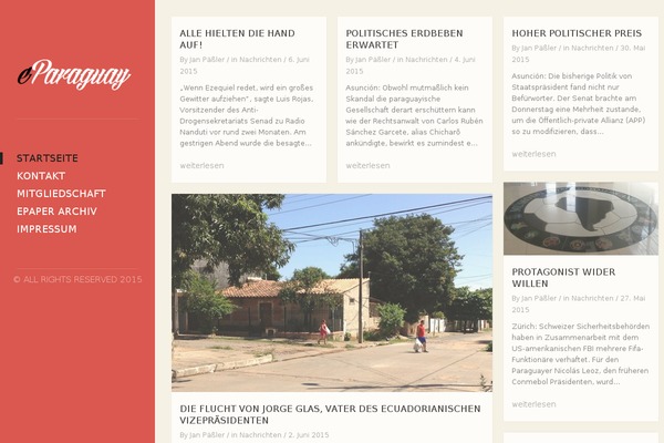 Hemingway theme site design template sample