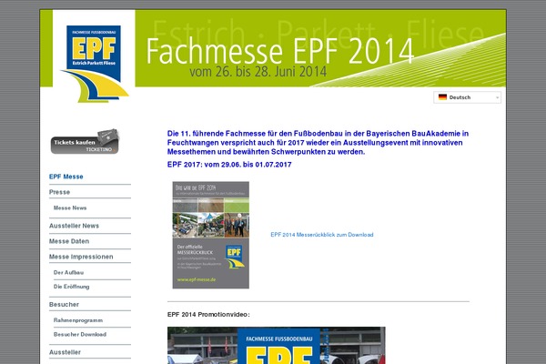 epf-messe.de site used Epf