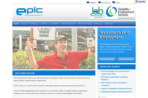 EPIC theme site design template sample