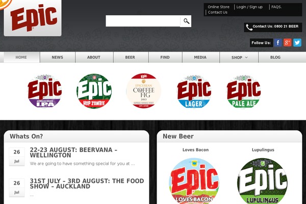 epicbeer.com site used Preet