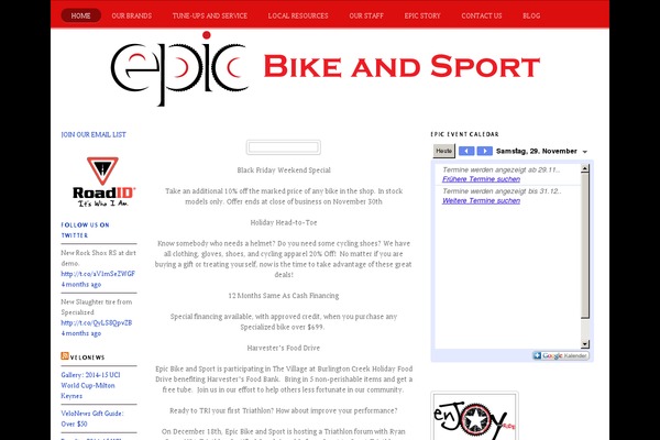 epicbikeandsport.com site used Wooden Default
