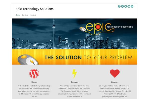 Simple Business WP theme site design template sample