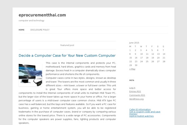 WordPress website example screenshot