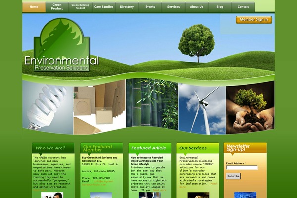 Enviro theme site design template sample