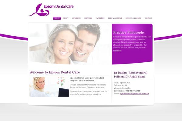 Dentist theme site design template sample