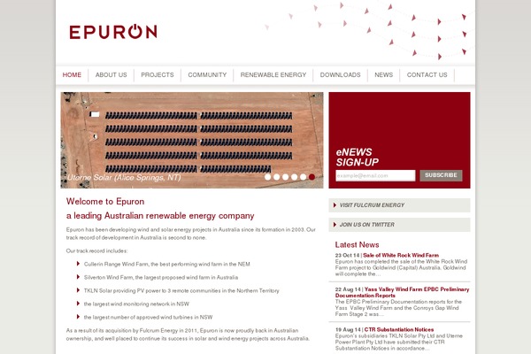 epuron.com.au site used Epuron