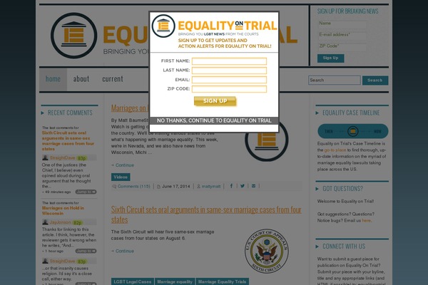 equalityontrial.com site used Equalityontrial