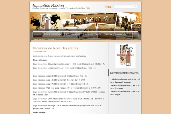 equitationpassion.com site used Freshy2.1.1