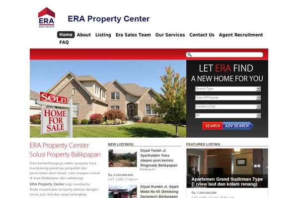 RealEstate theme site design template sample