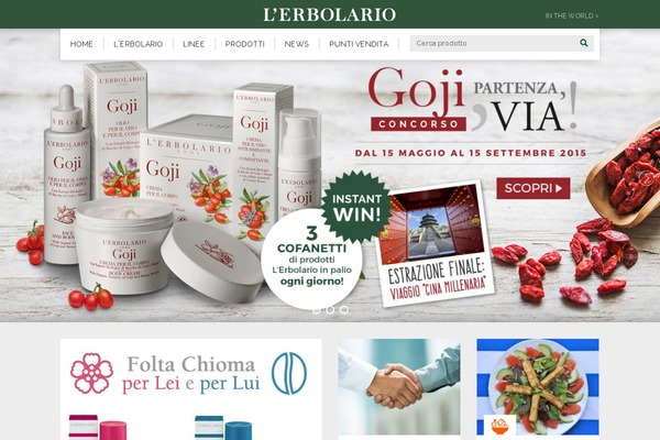 erbolario.it site used Erbolario2015
