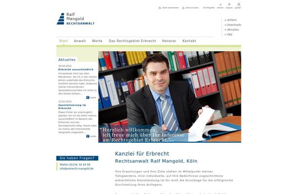 erbrecht-mangold.de site used Kanzlei