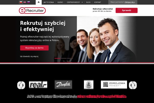 erecruiter.pl site used Erecruiter-theme