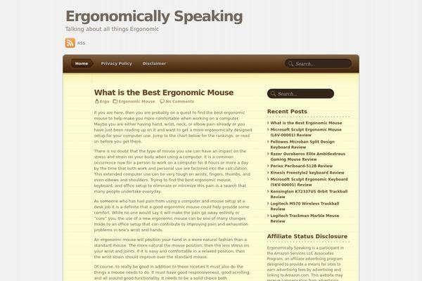 ergonomicallyspeaking.net site used Notepad Theme