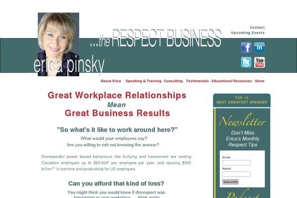 ericajpinskyinc.ca site used Respectfulworkplace