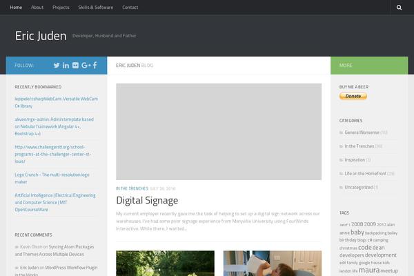 Hueman theme site design template sample