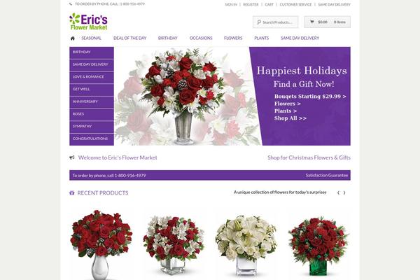 ericsflowermarket.com site used Kaching-responsive-wordpress-woocommerce-theme