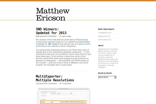ericson.net site used Ericsonv3