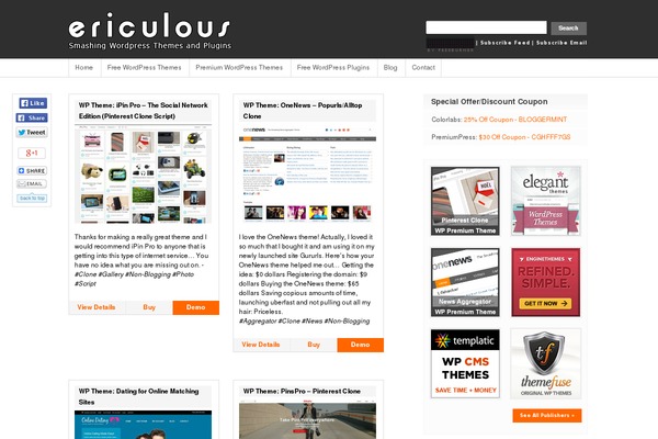 ericulous.com site used Winning-agent-pro
