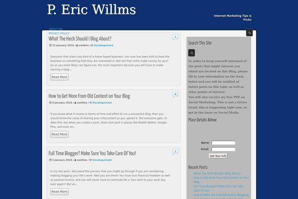 ericwillms.com site used Diversity-Style