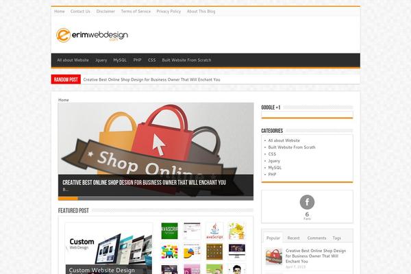 Sahifa theme site design template sample