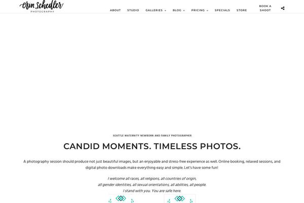 Photography theme site design template sample